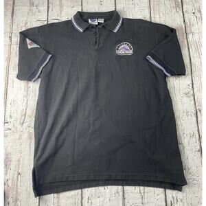 Vtg Colorado Rockies Shirt M Black Button Concept College